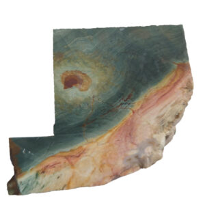 Gary Green and Pink Lapidary Slab, shown wet