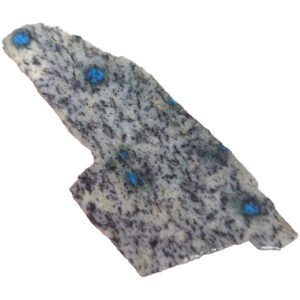 K2 Granite with Azurite Lapidary Slab, shown wet