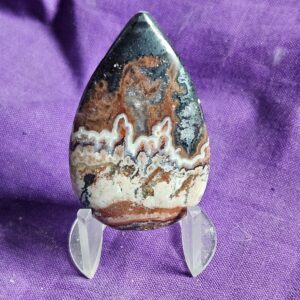 Wiley Wells Psilomelane Plume Cabochon