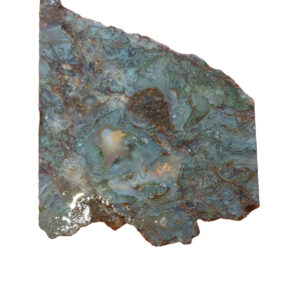 8519 Moss Agate Lapidary Slab, shown wet
